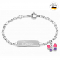 Preview: Baby Armband Silber Schmetterling aus Deutschland