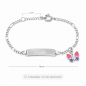 Preview: Armbändchen Baby Silber Schmetterling
