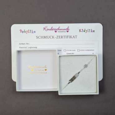 Taufarmband mit Taufuhr Silber inl. Namensgravur