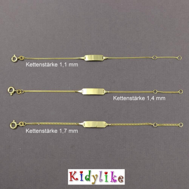 Preview: Panzer-Armband Gold für Kinder