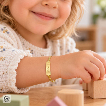 Preview: Panzer-Armband Gold für Kinder