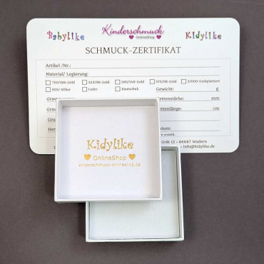 Kinderkette Gold Panzer mit Etui