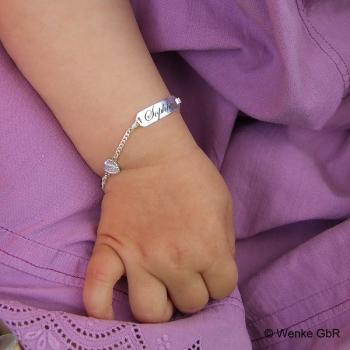 Kinder-Armband mit Schutzengel in Herzform Bild 4