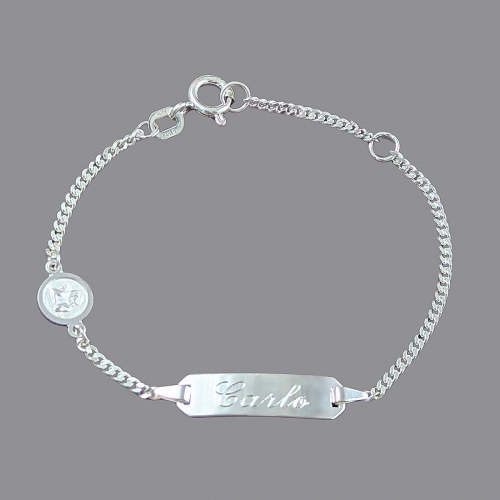 Kinderarmband mit Schutzengel im Kettchen integriert Bild 1