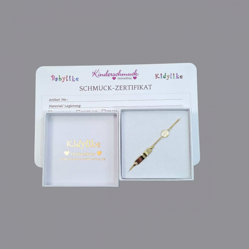 Identarmband Gold mit Lebensbaum