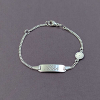Süßes Kinderarmband mit Taufuhr/Geburtsuhr, inkl. 2-fache Gravur - 1